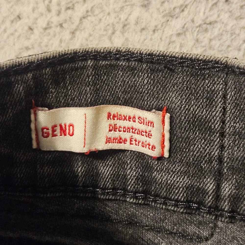 True Religion Geno Relaxed Slim Jeans Mens Size 34 x 30 Black Denim Pants